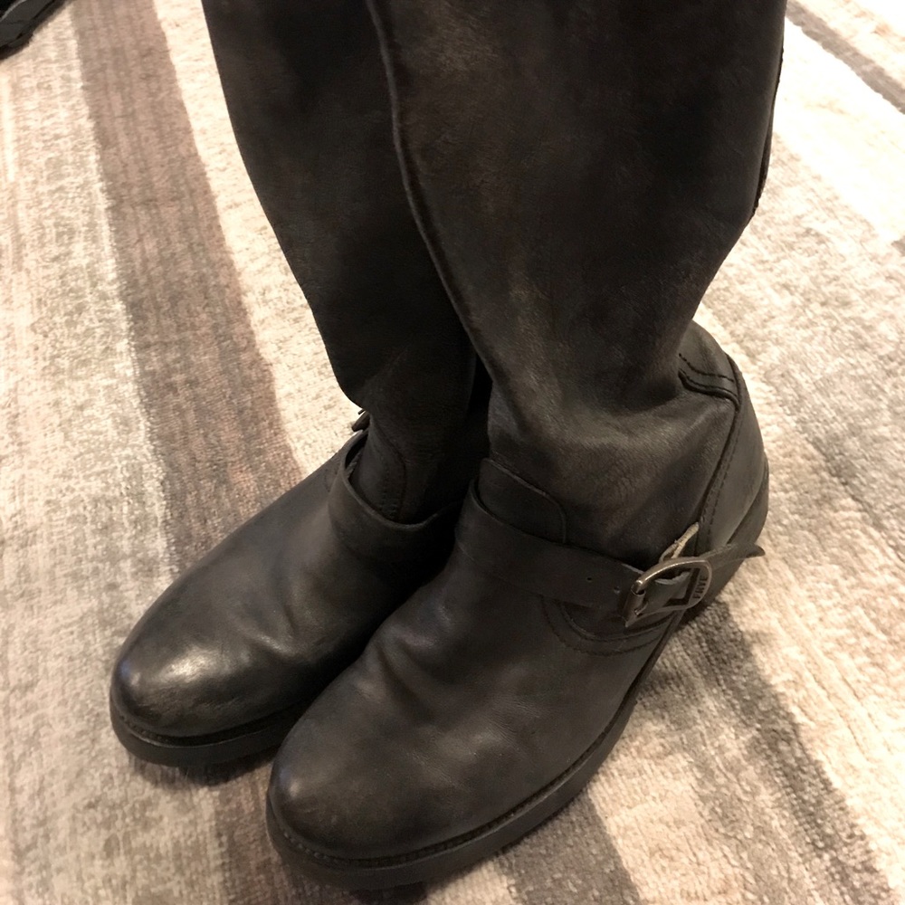 Frye tall boots in charcoal gray